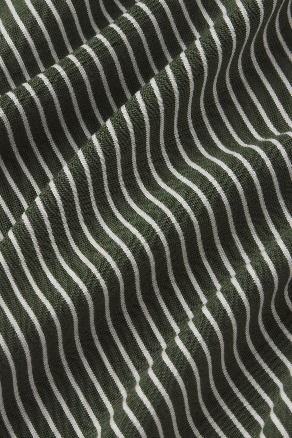 Rosemary and cream vertical micro striped fabric with ribbed texture.